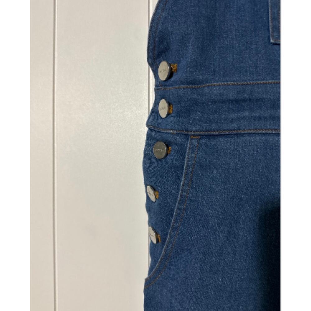 Capulet Lennon Denim Overalls XS Blue Wide Leg Dungaree Stretch Retro Fit - Picture 4 of 14